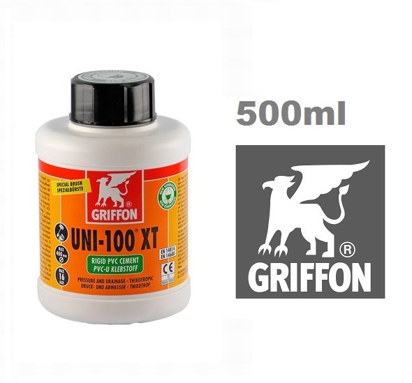 Griffon UNI-100 XT ragasztó kemény PVC-hez  500ml AS-089605