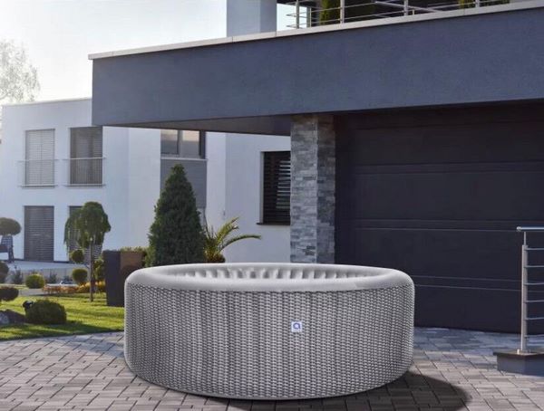 SPA Avenli Venice mobil masszázsamedence szürke rattan mintás 204 x 70cm HMC 205