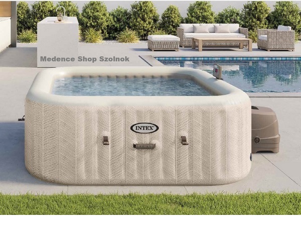 Intex Chevron Deluxe 4 személyes fűthető MINI jakuzzi sóbontóval és WIFI vezérléssel 28446 NP