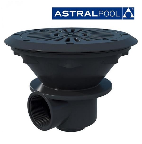 Astralpool padló űrítő fóliás medencéhez (D23 cm, 2 collos belső menet) ANTRACIT 00271CL144